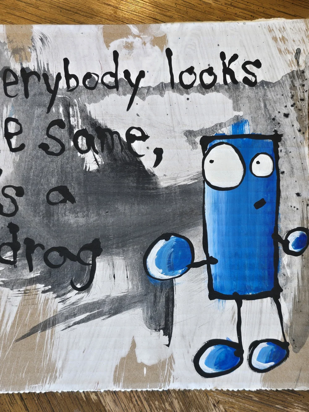 Original Painting Set-Acrylic on Reclaimed Cardboard